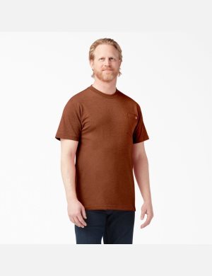 T Shirts Dickies Corta Sleeve Heavyweight Heathered Rouge | 428UAINRB