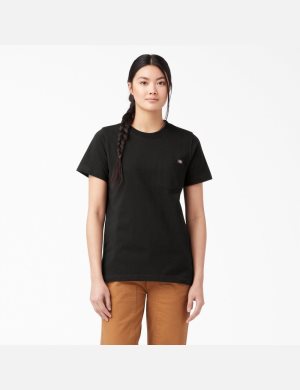 T Shirts Dickies Corta Sleeve Heavyweight Noir | 935SEFDIZ