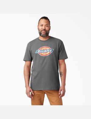 T Shirts Dickies Logo Graphique Grise | 789GACDVU