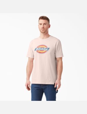 T Shirts Dickies Logo Graphique Rose | 916KIGSPD