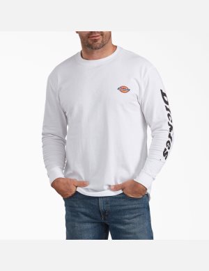 T Shirts Dickies Long-Sleeve Graphique Blanche | 174SLCNRV