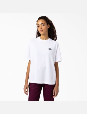 T Shirts Dickies Summerdale Corta Sleeve Blanche | 157CLKDHP