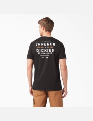 T Shirts Dickies Traeger x Ultimate Grilling Noir | 739XUWFMB