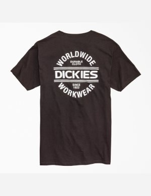 T Shirts Dickies Worldwide Workwear Graphique Noir | 692FJSQIC