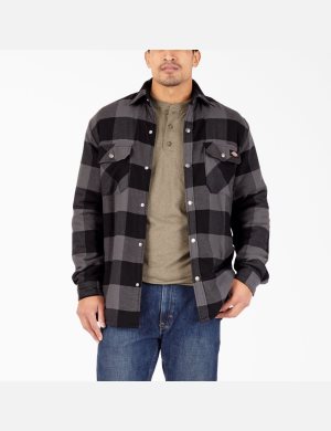 Vêtements D'extérieur Dickies Hydroshield Flannel High Pile Fleece Noir Noir | 801RZALWE