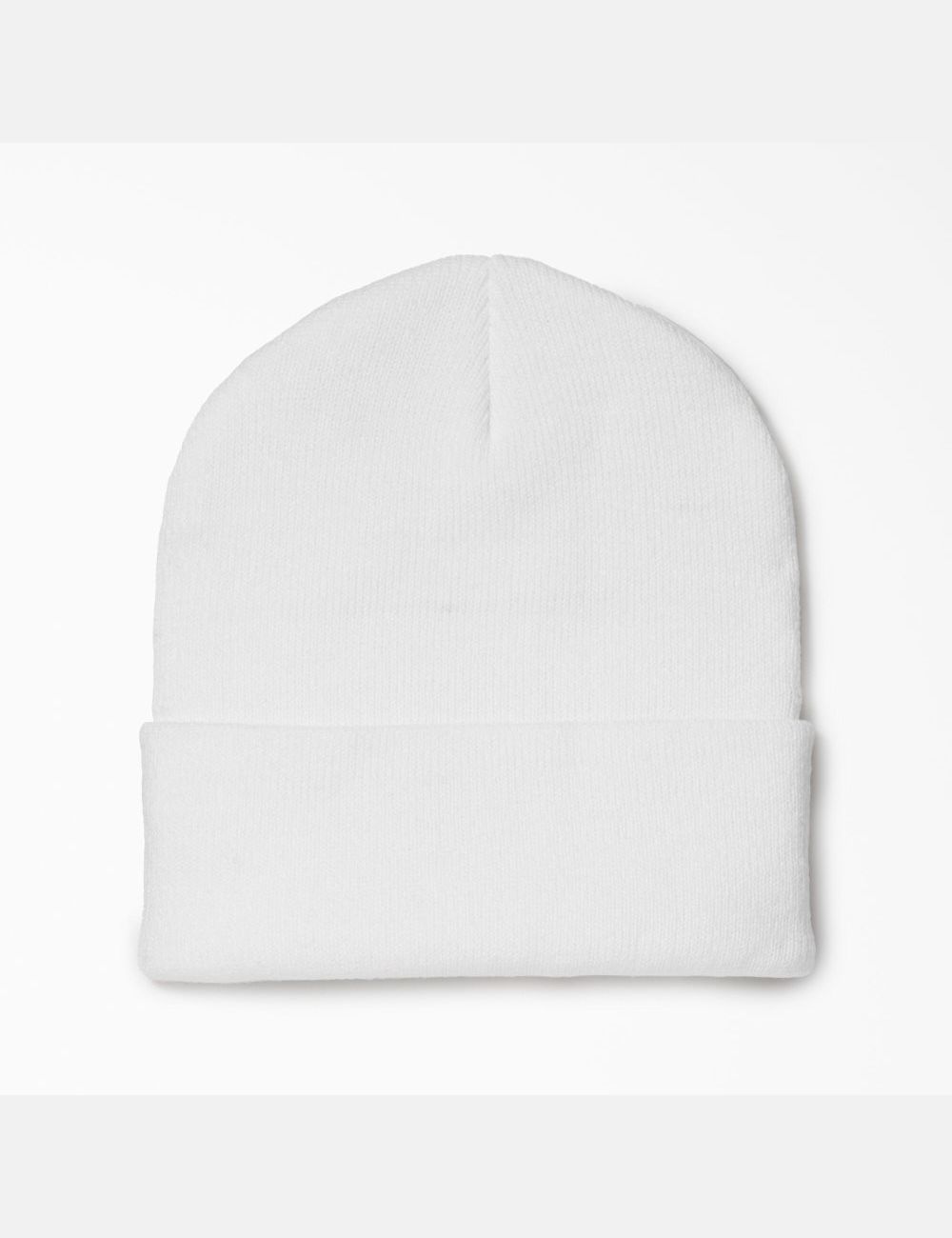 Chapeaux Dickies Cuffed Knit Blanche | 168IBZVMR