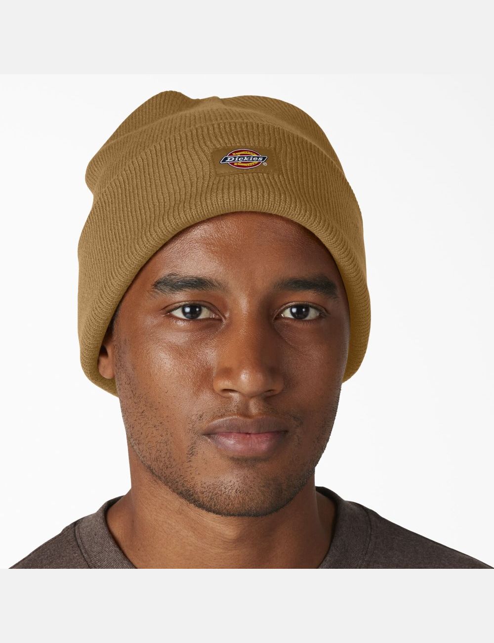 Chapeaux Dickies Cuffed Knit Marron | 750NJCQBZ