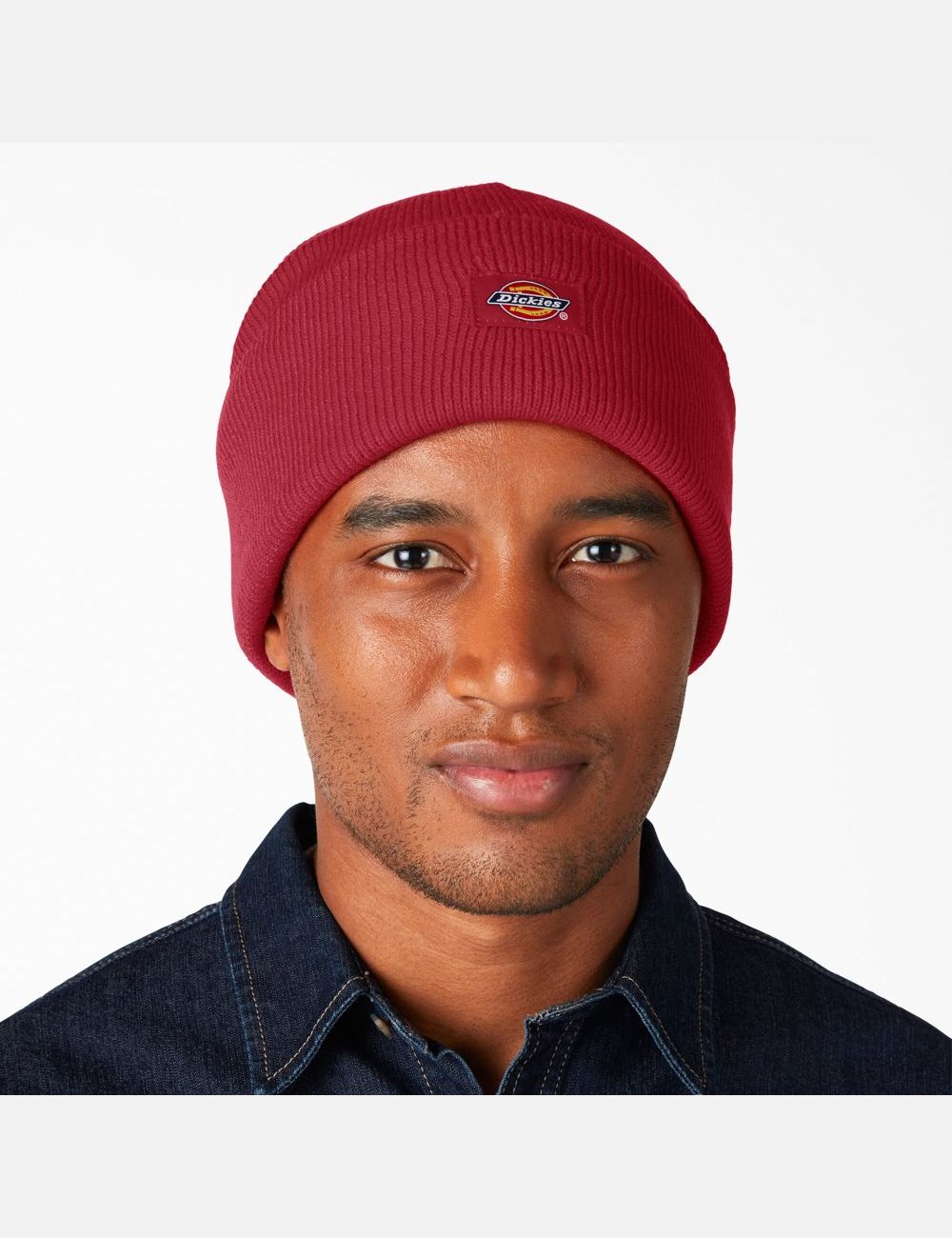 Chapeaux Dickies Cuffed Knit Rouge | 584LOMXKS