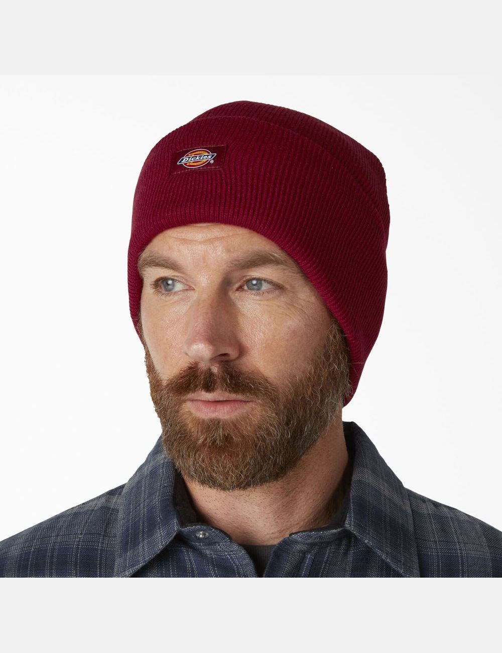 Chapeaux Dickies Cuffed Knit Rouge Foncé | 742PKDSFB