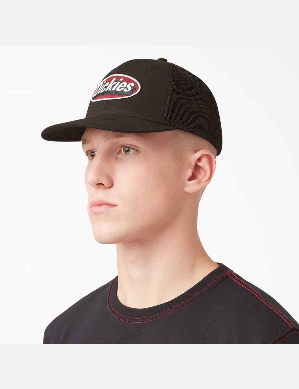 Chapeaux Dickies Patch Logo Trucker Marron Foncé | 192BDIWZX