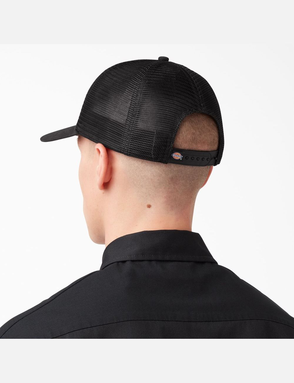 Chapeaux Dickies Patch Logo Trucker Noir | 069AONKDI