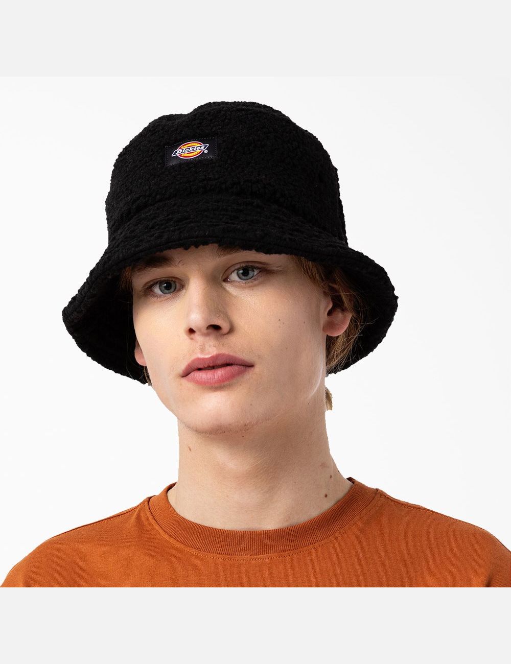 Chapeaux Dickies Red Chute Fleece Bucket Noir | 568BLUWPA