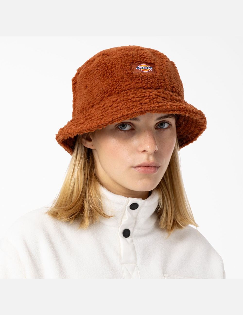 Chapeaux Dickies Red Chute Fleece Bucket Marron | 743PFDTVW