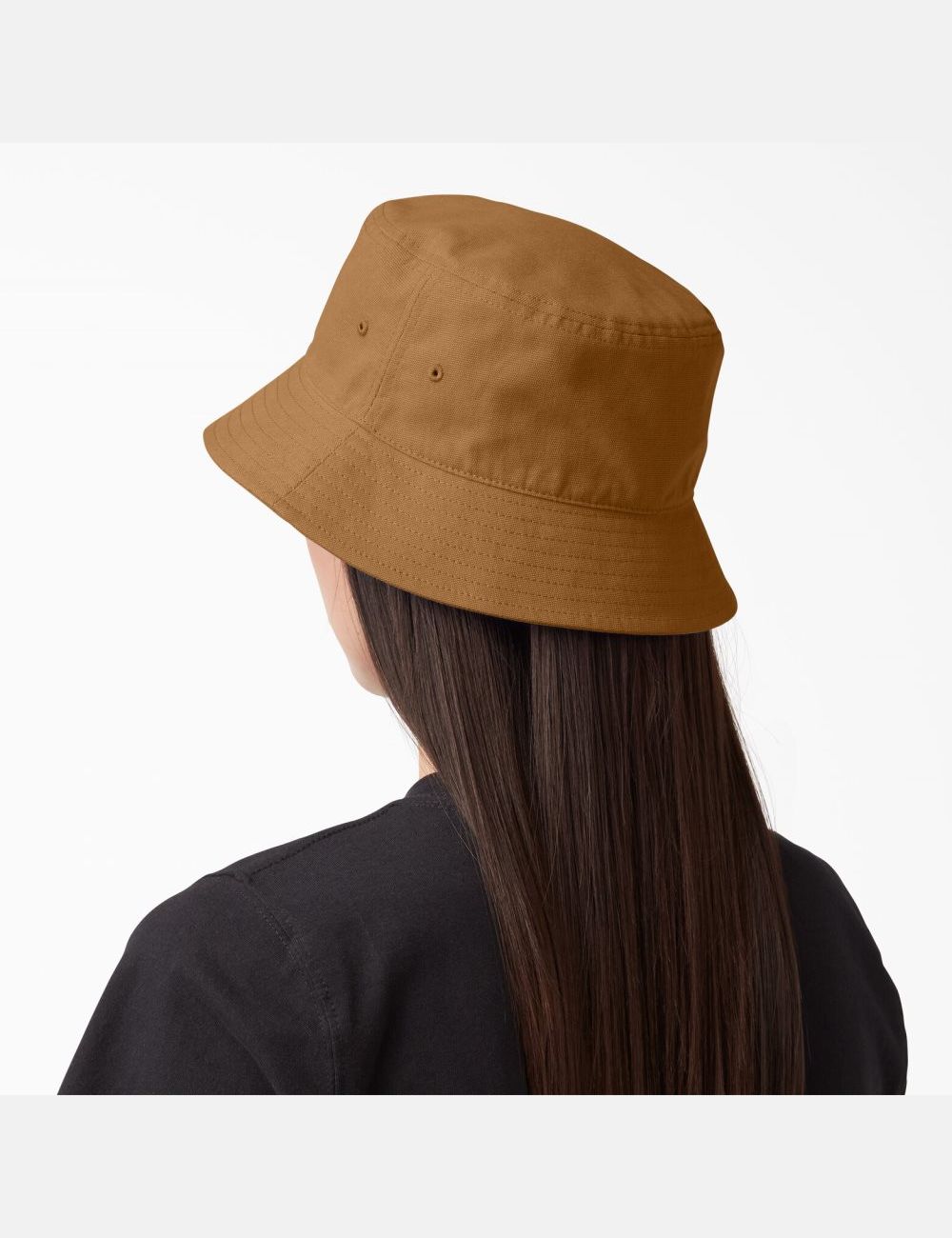 Chapeaux Dickies Script Logo Tela Bucket Marron | 705UTEGKC