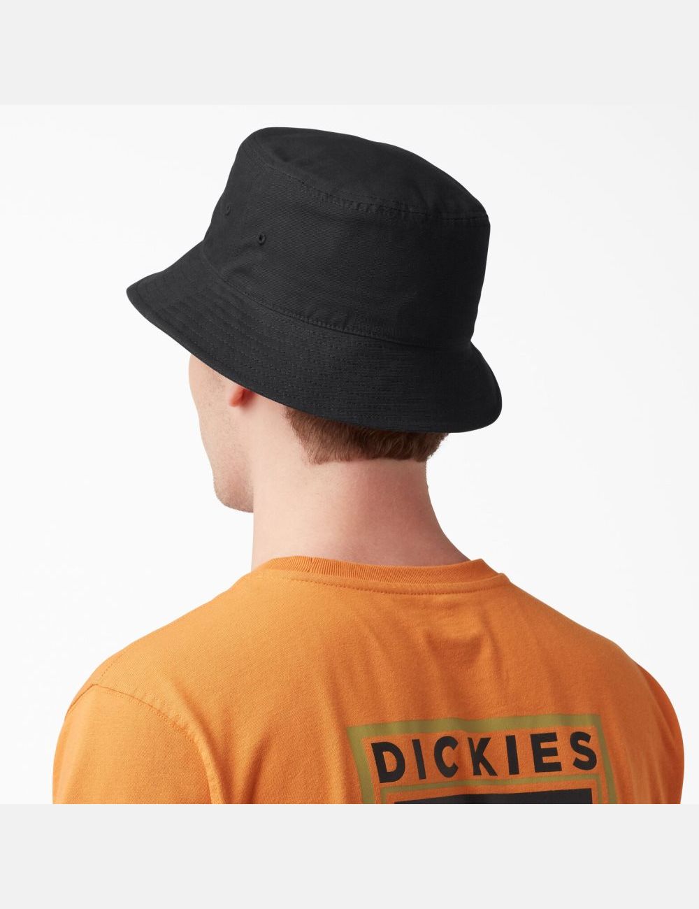 Chapeaux Dickies Script Logo Tela Bucket Noir | 794JRELYH