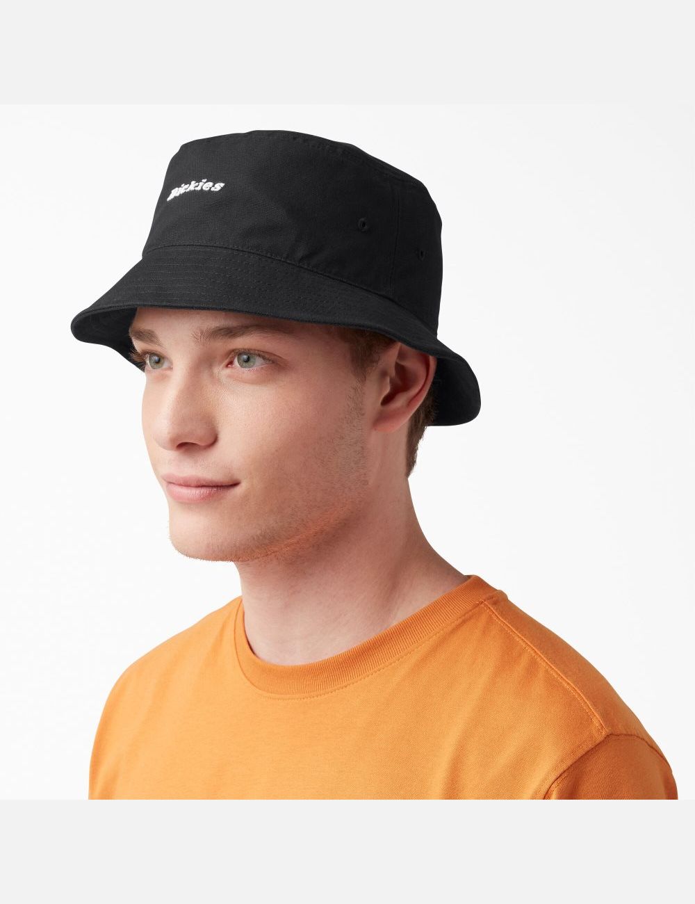 Chapeaux Dickies Script Logo Tela Bucket Noir | 794JRELYH