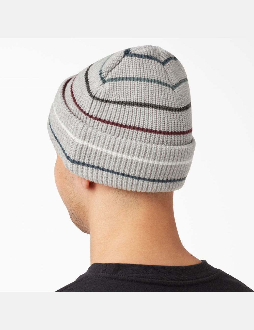 Chapeaux Dickies Skateboarding Cuffed Grise Stripes | 278XGBLIU