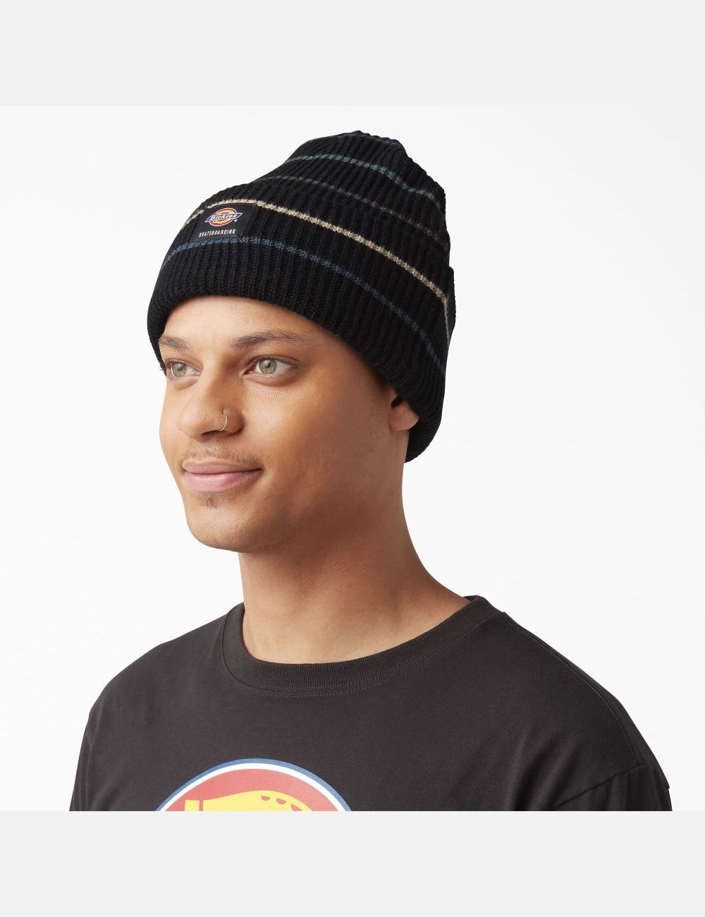 Chapeaux Dickies Skateboarding Cuffed Noir | 386RVQGOW