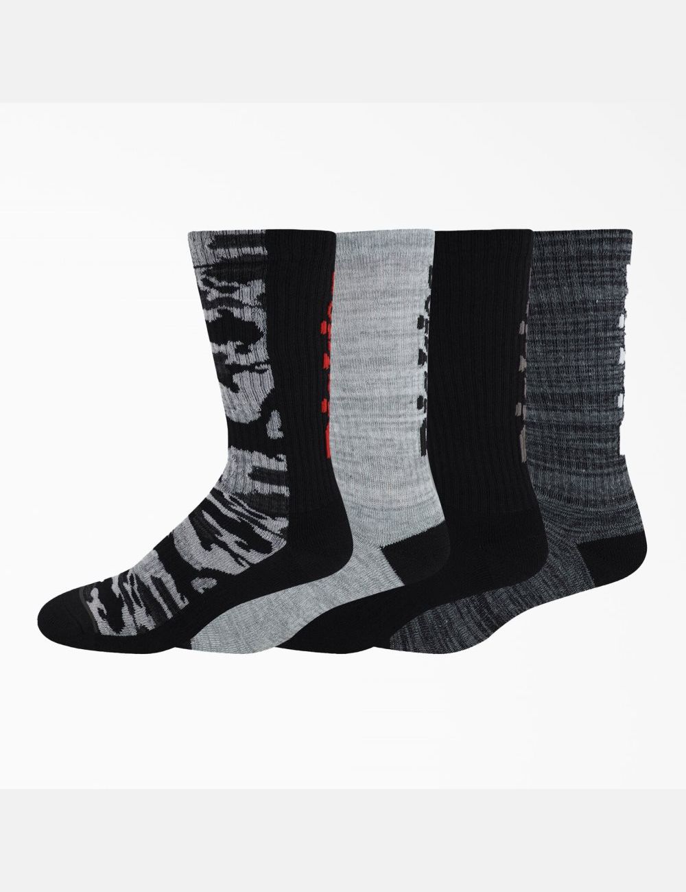 Chaussettes Dickies Logo Camo Crew Noir Grise | 609JMLNOE