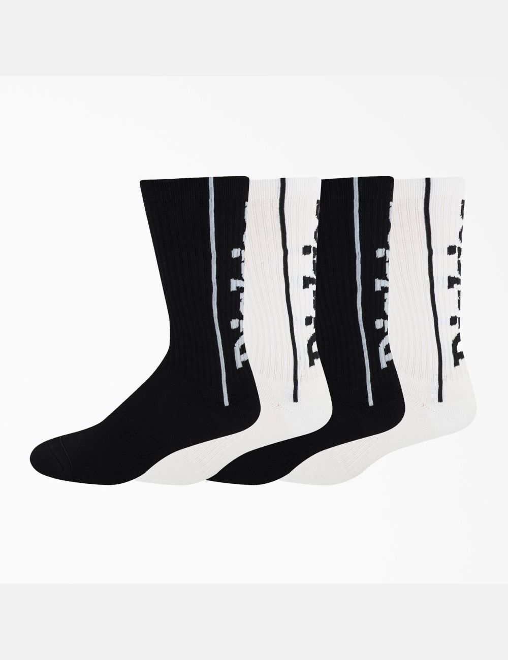 Chaussettes Dickies Logo Print Noir Blanche | 325OQNZKT