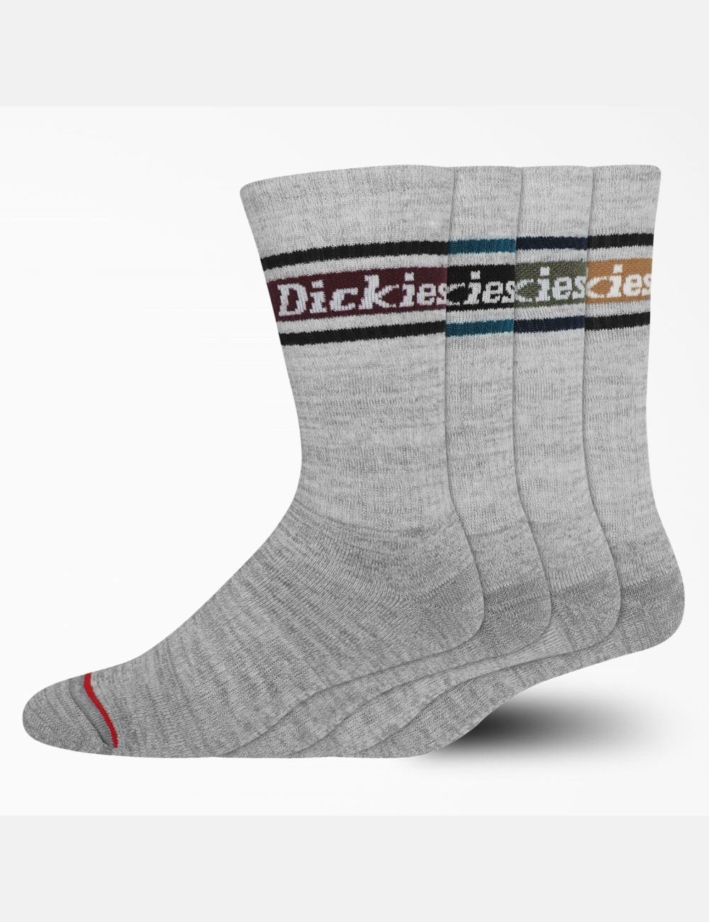 Chaussettes Dickies Rugby Stripe Crew Grise Stripes | 341TXCOIU