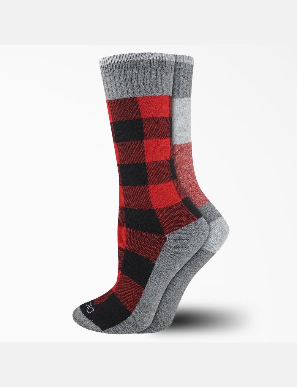 Chaussettes Dickies Thermal Plaid Crew Rouge | 513PWKAQM