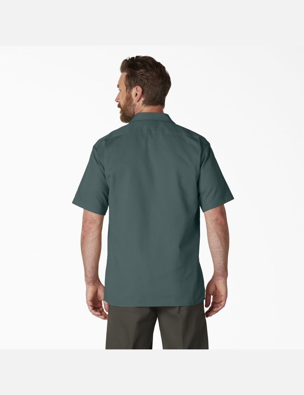 Chemises De Travail Dickies Corta Sleeve Vert | 062OMKLGV