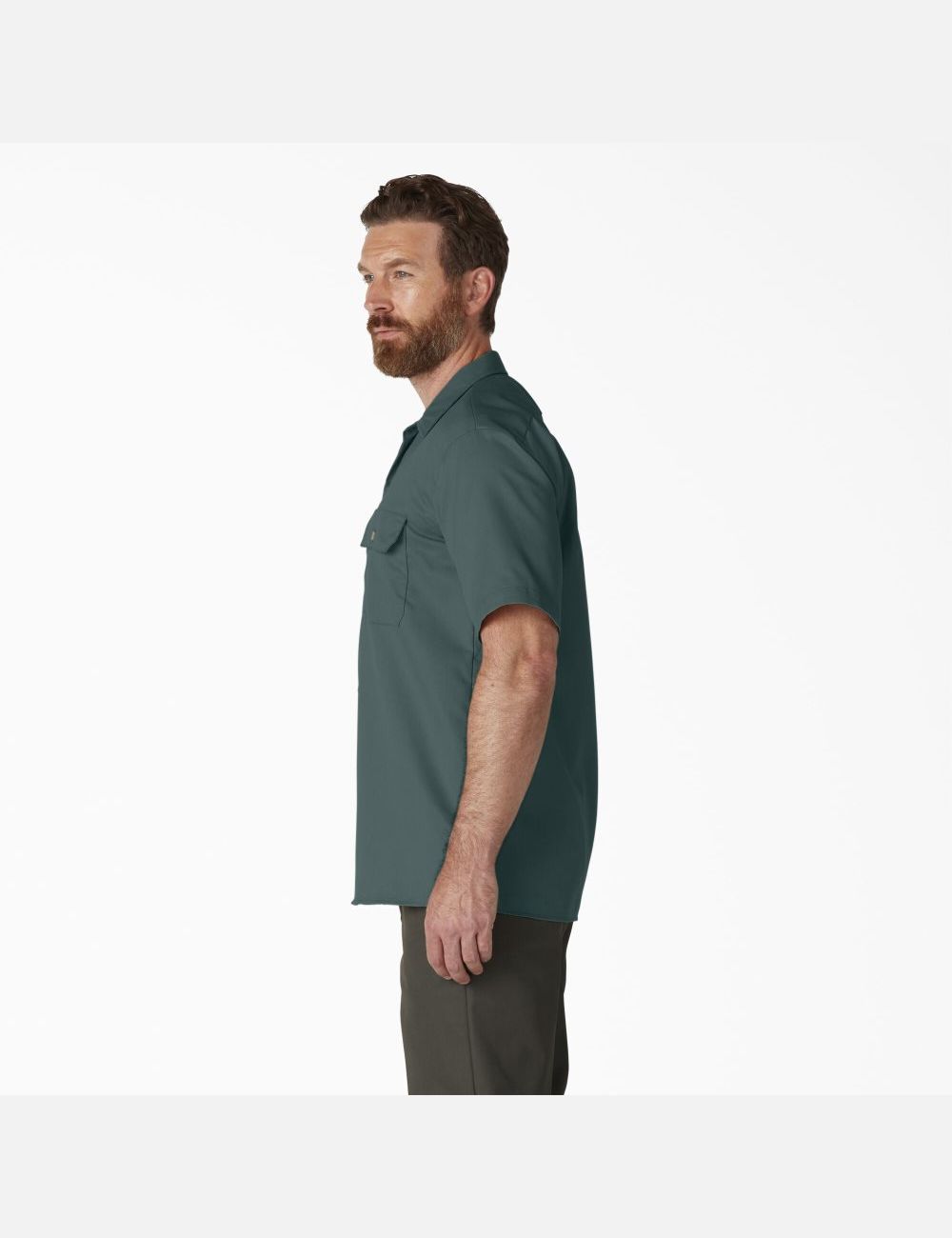 Chemises De Travail Dickies Corta Sleeve Vert | 062OMKLGV