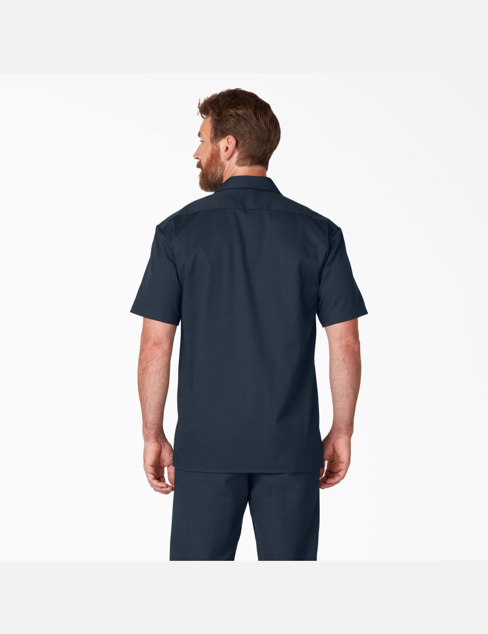 Chemises De Travail Dickies Corta Sleeve Bleu Marine | 086JWRFQH