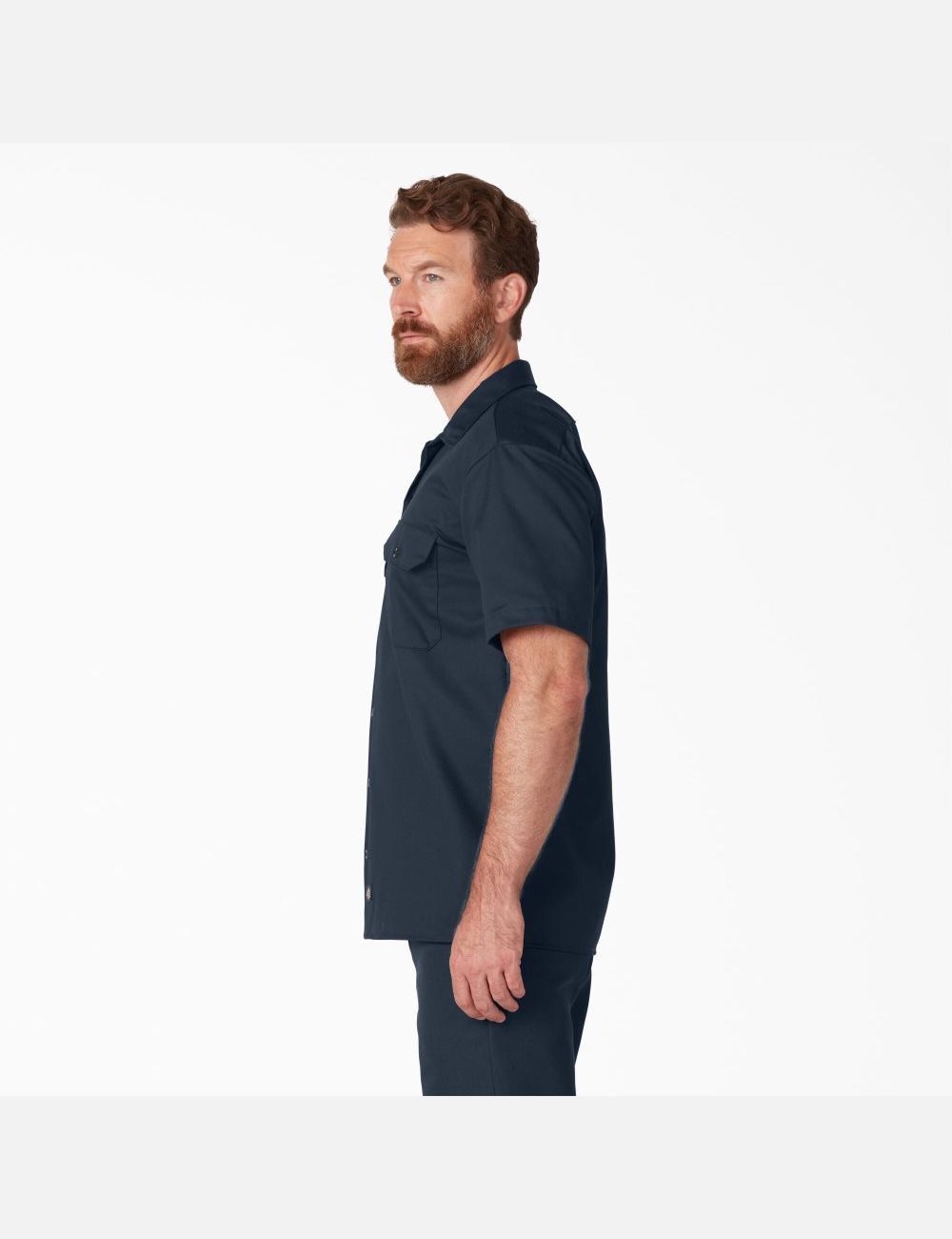 Chemises De Travail Dickies Corta Sleeve Bleu Marine | 086JWRFQH