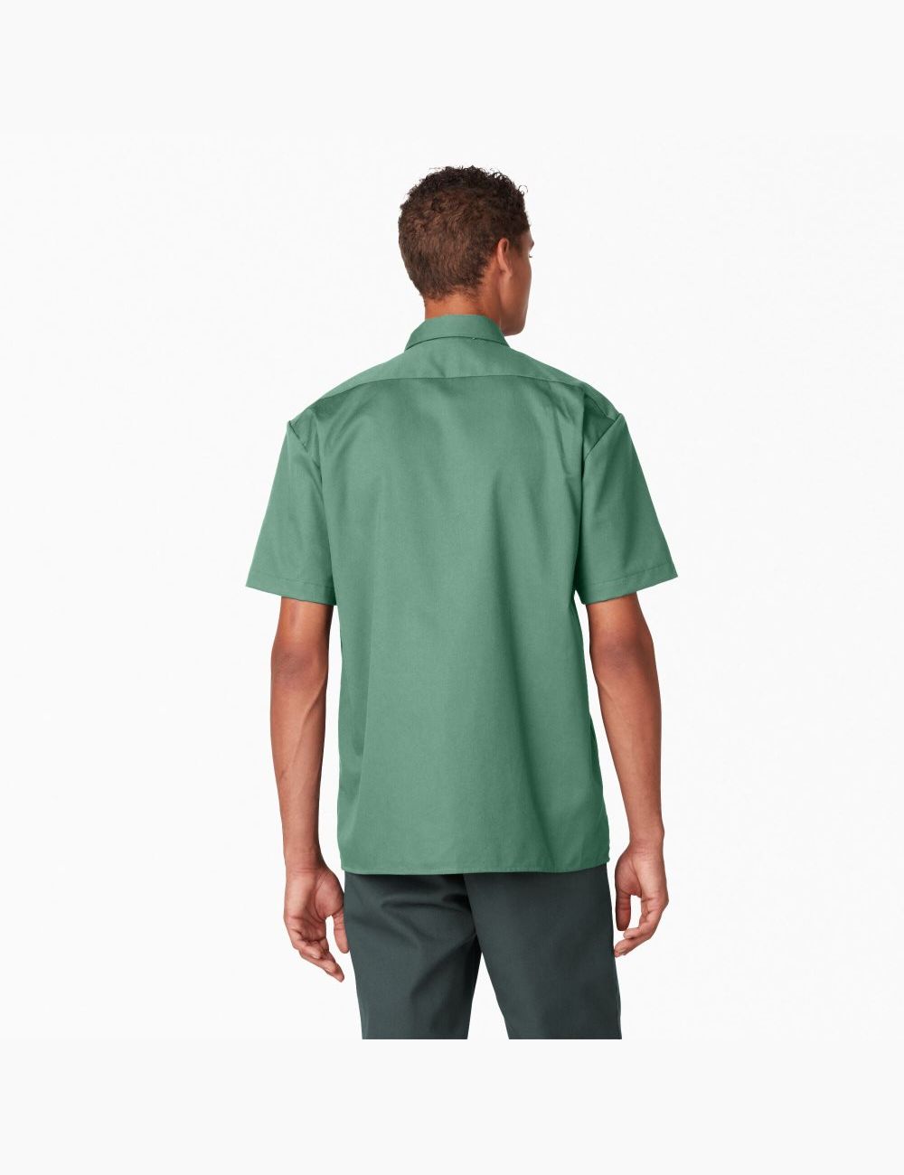 Chemises De Travail Dickies Corta Sleeve Vert Foncé | 276SJBHWK