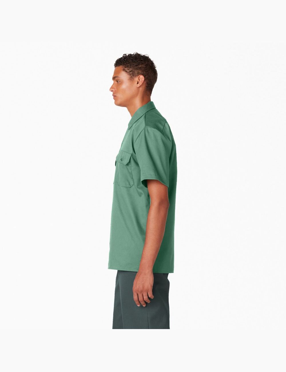 Chemises De Travail Dickies Corta Sleeve Vert Foncé | 276SJBHWK