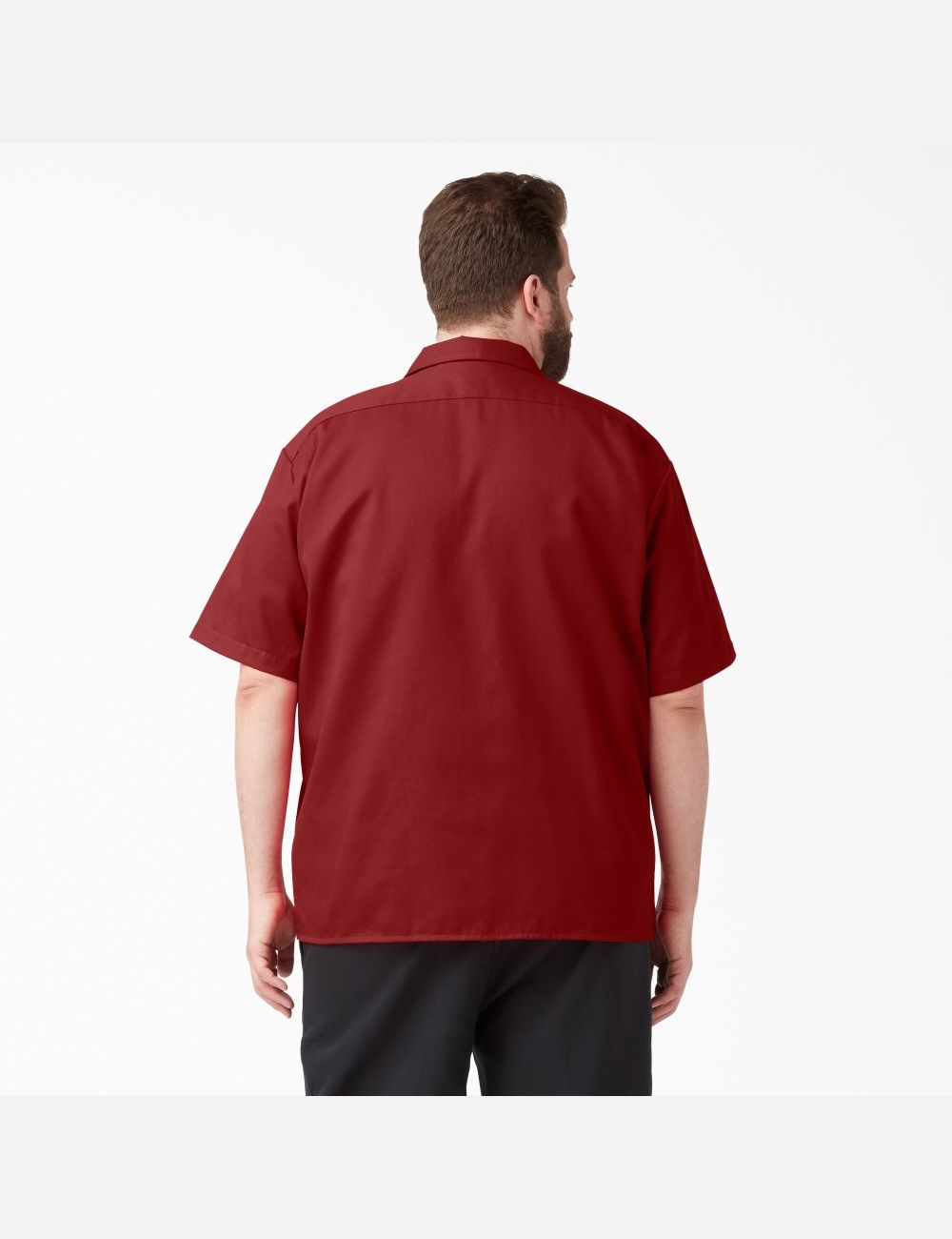 Chemises De Travail Dickies Corta Sleeve Rouge | 346XMNEUS