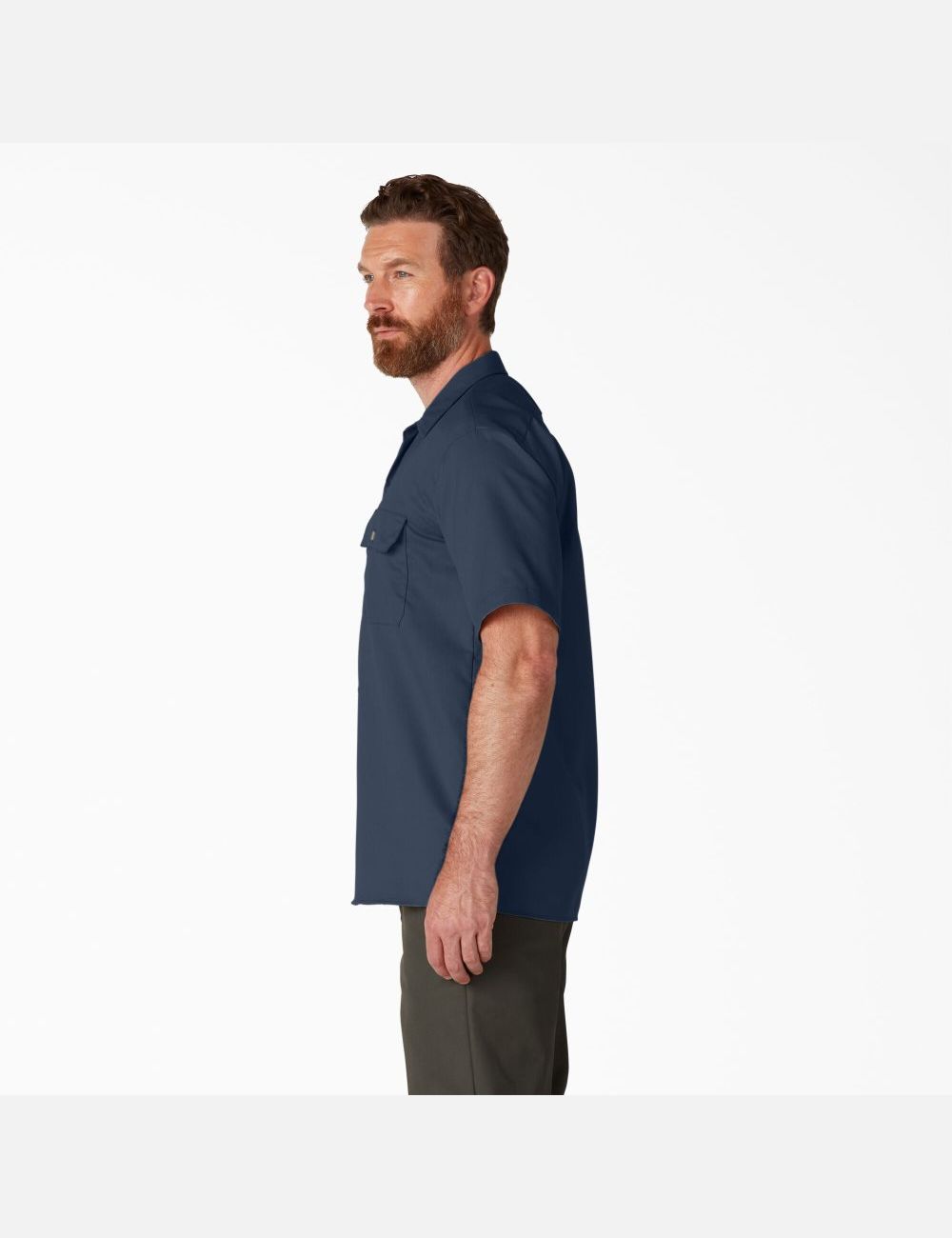 Chemises De Travail Dickies Corta Sleeve Bleu Marine Bleu | 431IQBDWU