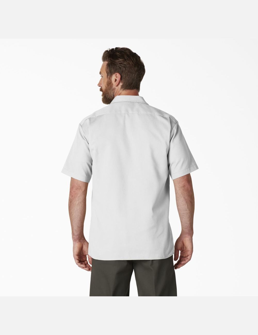 Chemises De Travail Dickies Corta Sleeve Blanche | 483SRQHVE