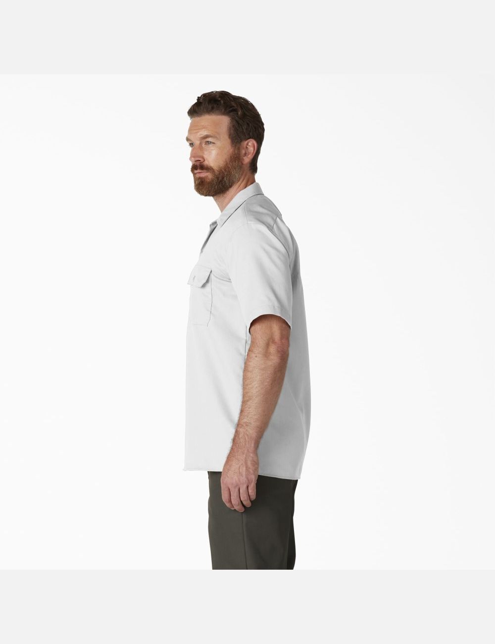 Chemises De Travail Dickies Corta Sleeve Blanche | 483SRQHVE