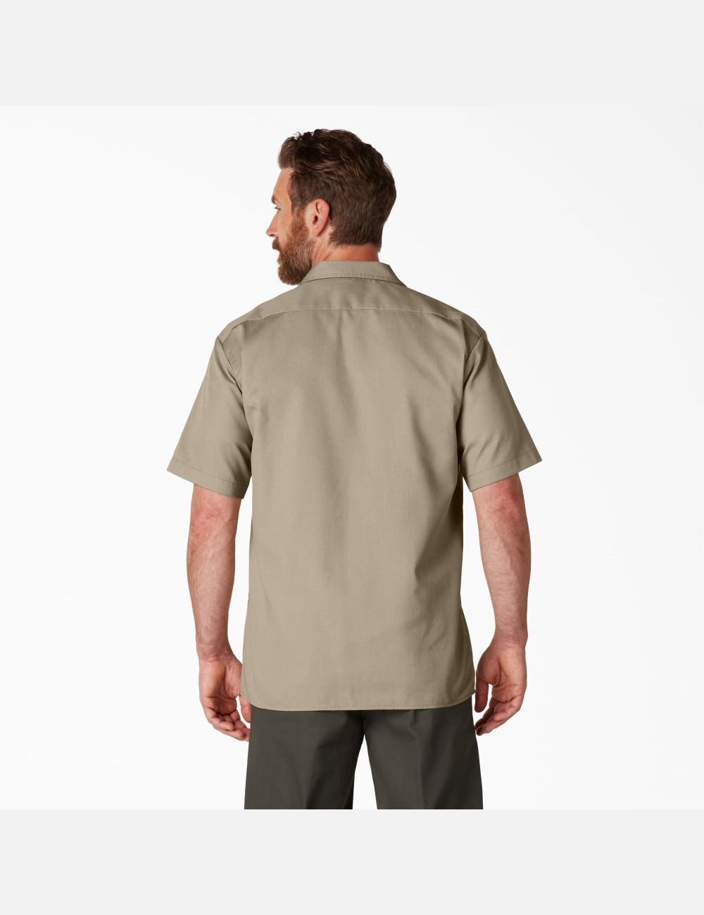 Chemises De Travail Dickies Corta Sleeve Marron | 702HQIZXM