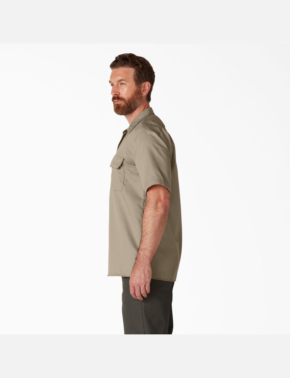 Chemises De Travail Dickies Corta Sleeve Marron | 702HQIZXM