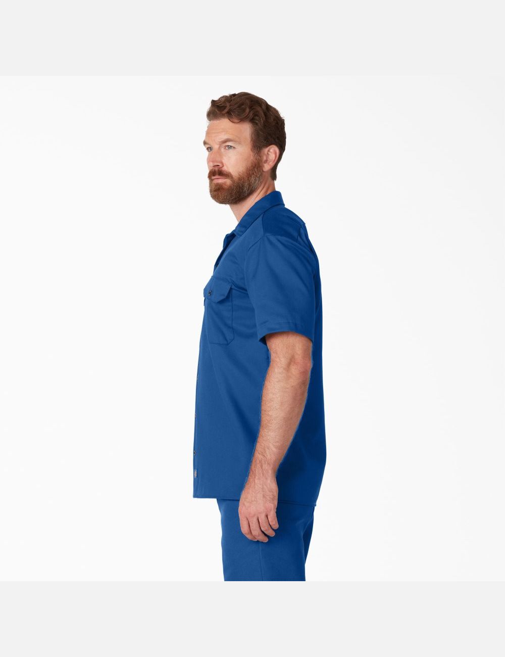 Chemises De Travail Dickies Corta Sleeve Bleu Royal Bleu | 732GZOVES