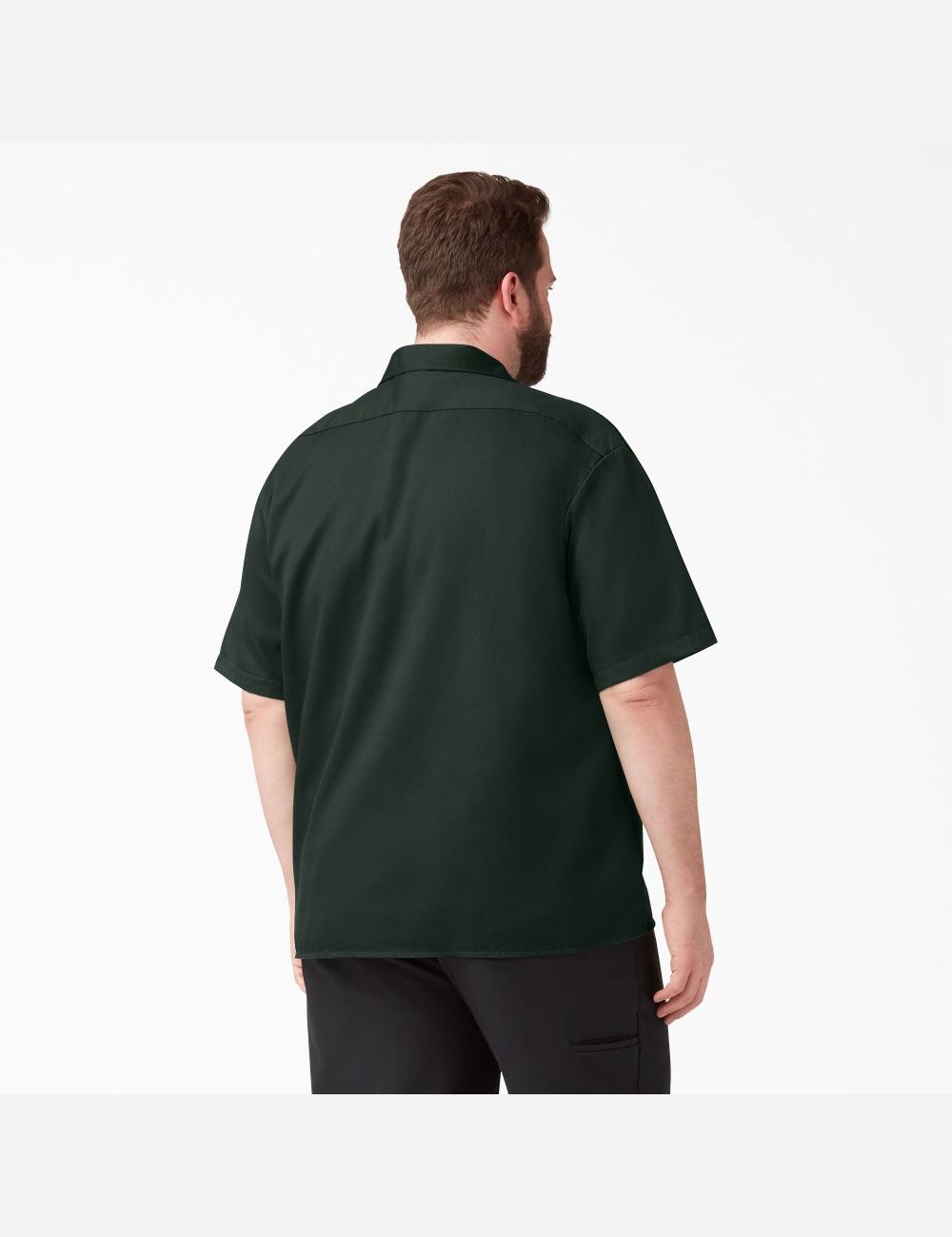 Chemises De Travail Dickies Corta Sleeve Vert | 784ZCVPGK