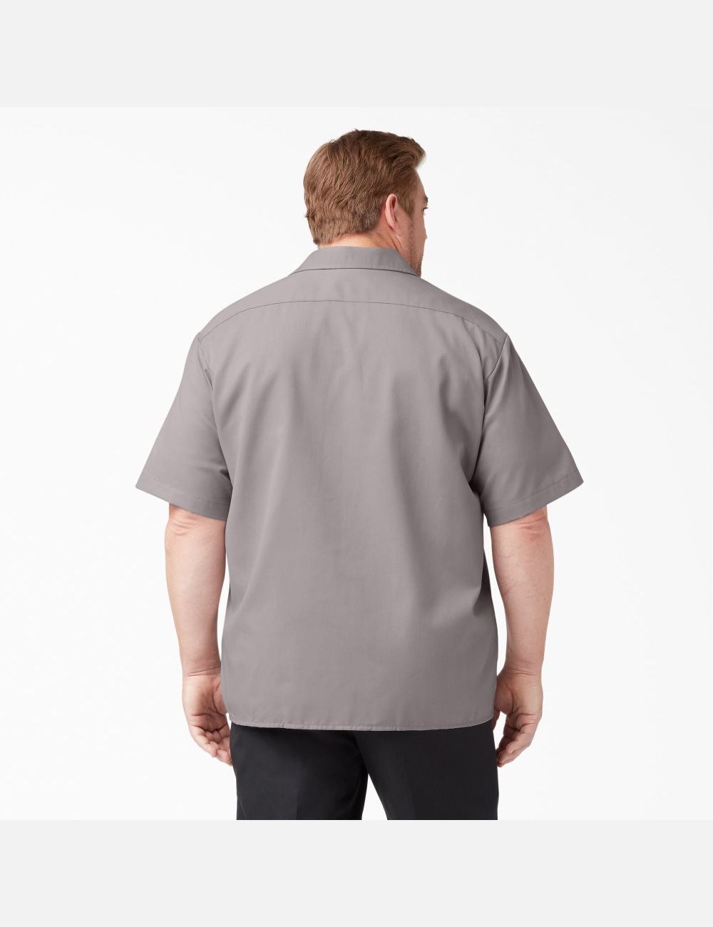 Chemises De Travail Dickies Corta Sleeve Argent | 908YNUZJI