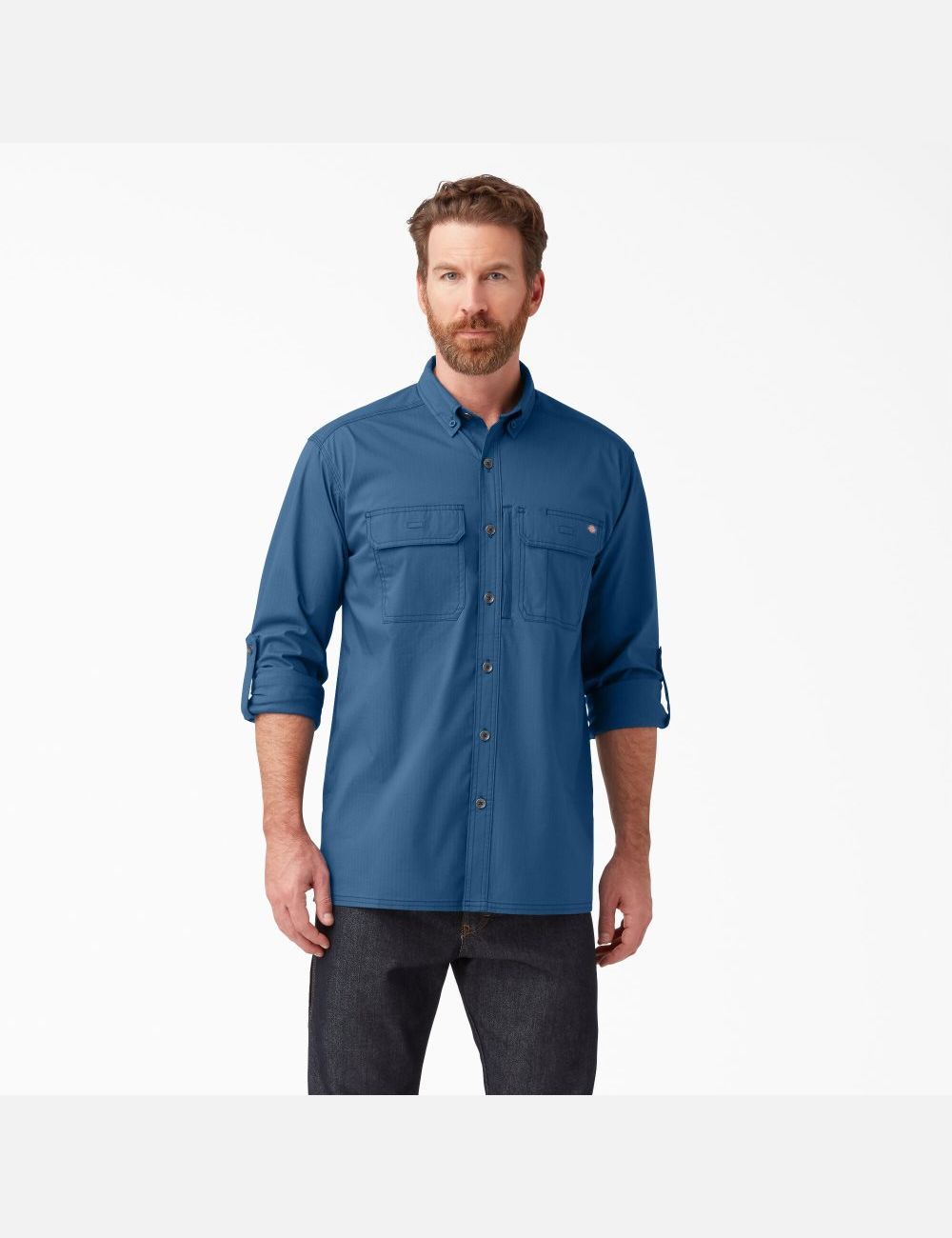 Chemises De Travail Dickies DuraTech Ranger Ripstop Bleu Foncé | 780XGJILZ