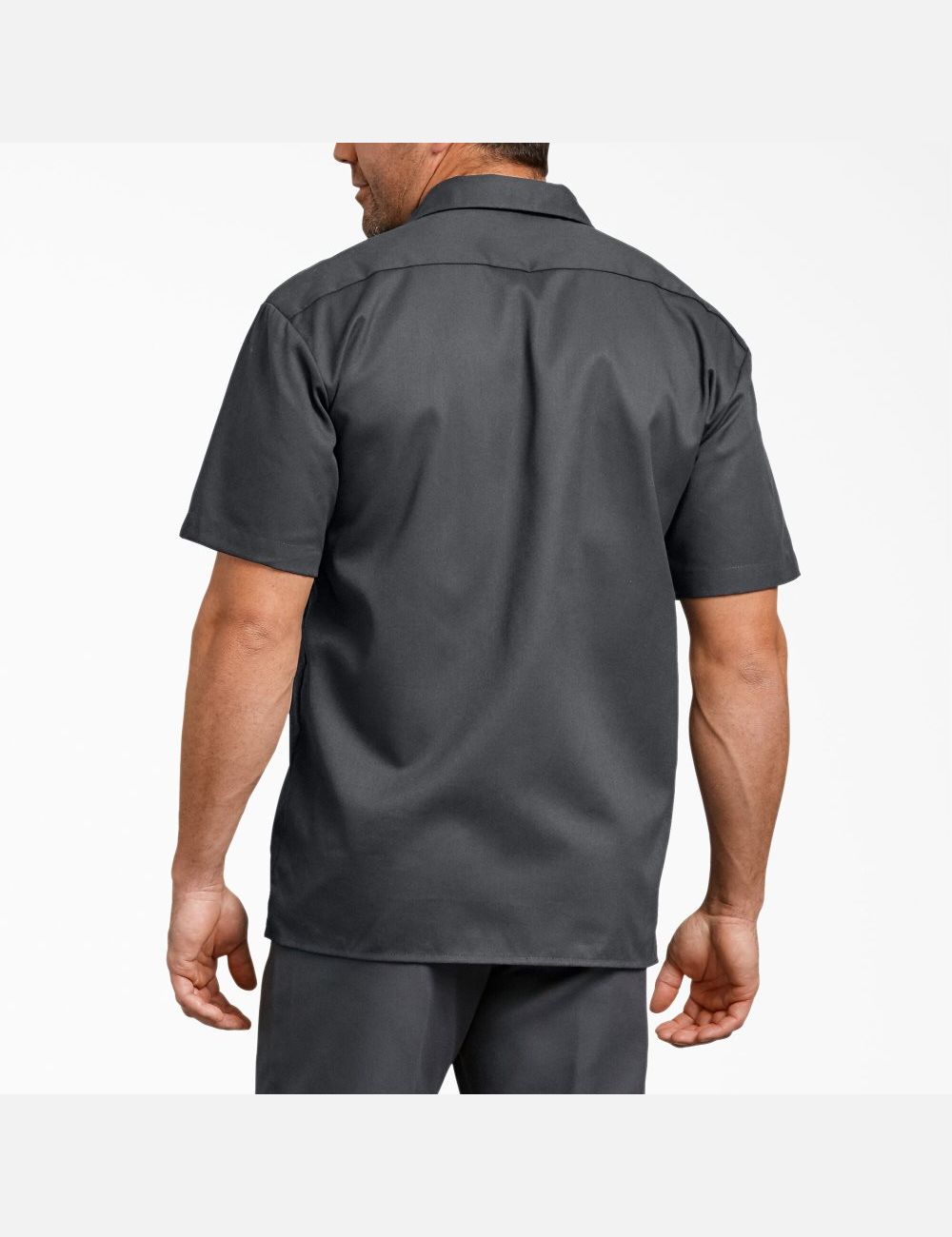 Chemises De Travail Dickies Relaxed Fit Corta Sleeve Grise | 194QEIDTW