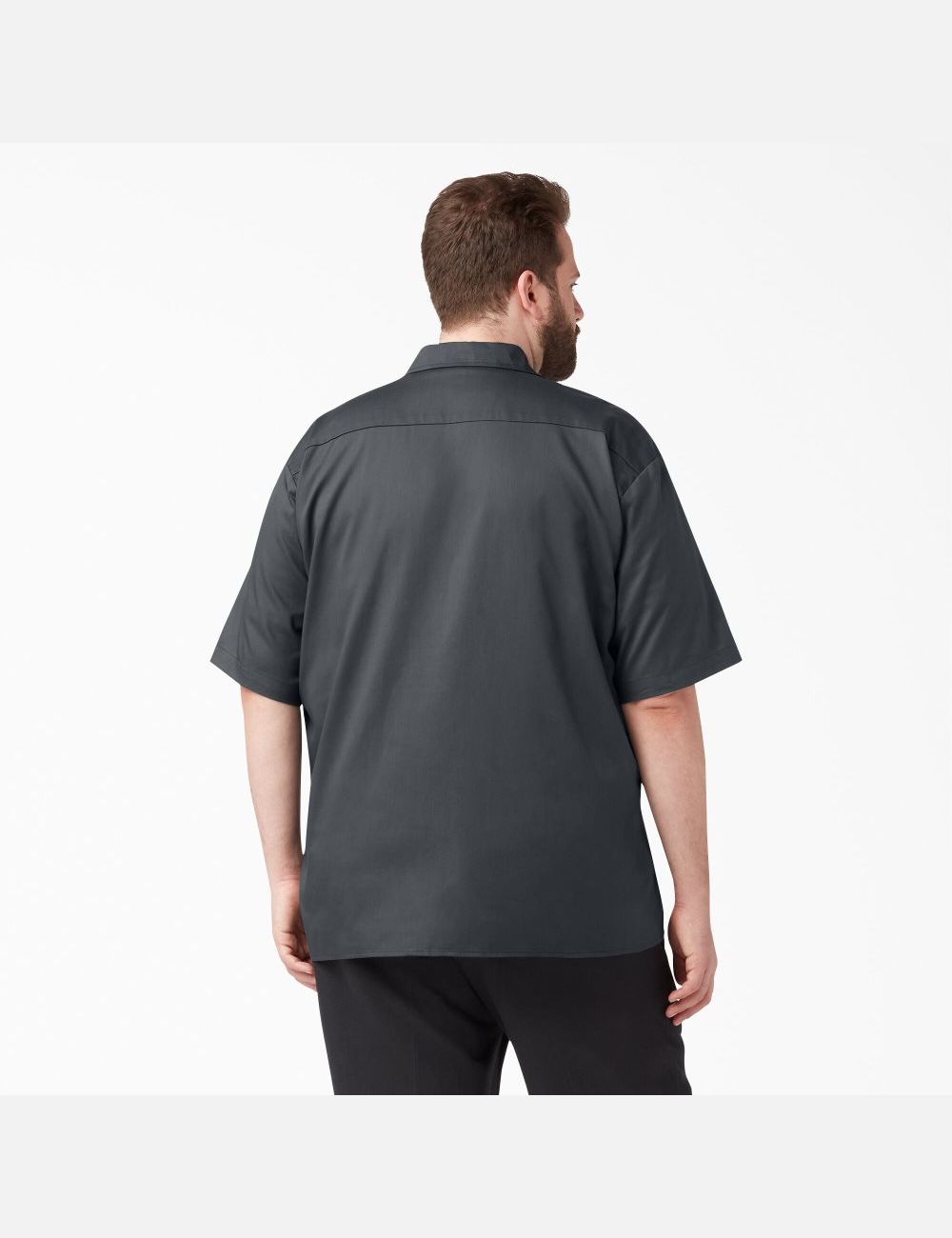 Chemises De Travail Dickies Relaxed Fit Corta Sleeve Grise | 194QEIDTW