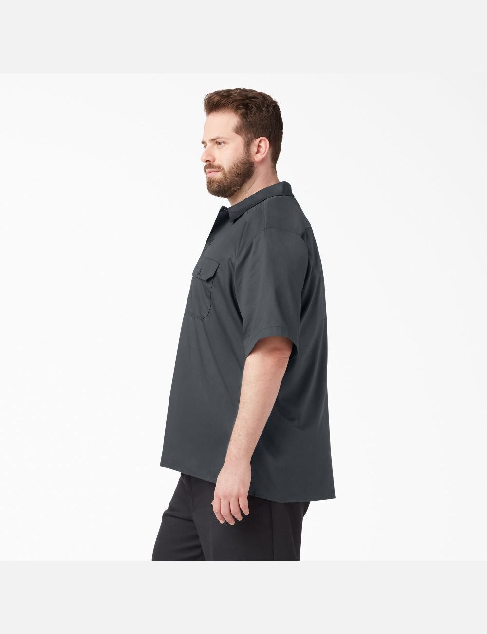 Chemises De Travail Dickies Relaxed Fit Corta Sleeve Grise | 194QEIDTW