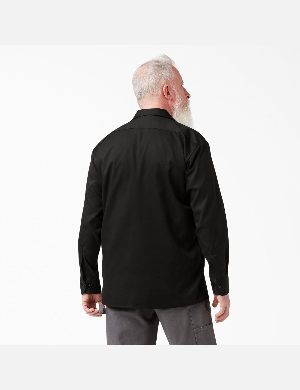 Chemises De Travail Dickies Relaxed Fit Long Sleeve Noir | 243BNVXAC