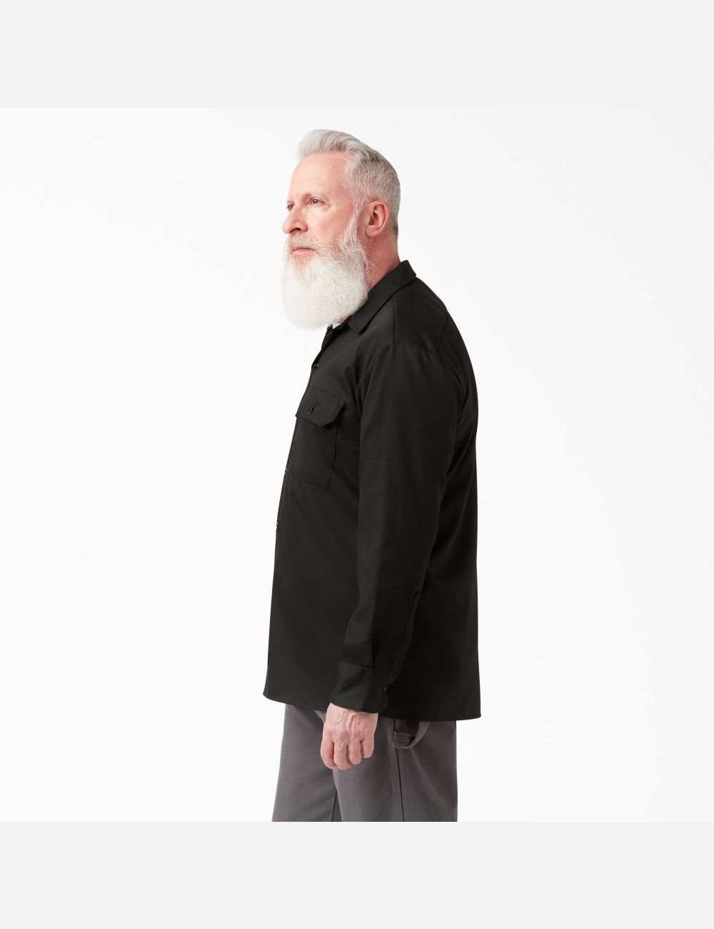 Chemises De Travail Dickies Relaxed Fit Long Sleeve Noir | 243BNVXAC