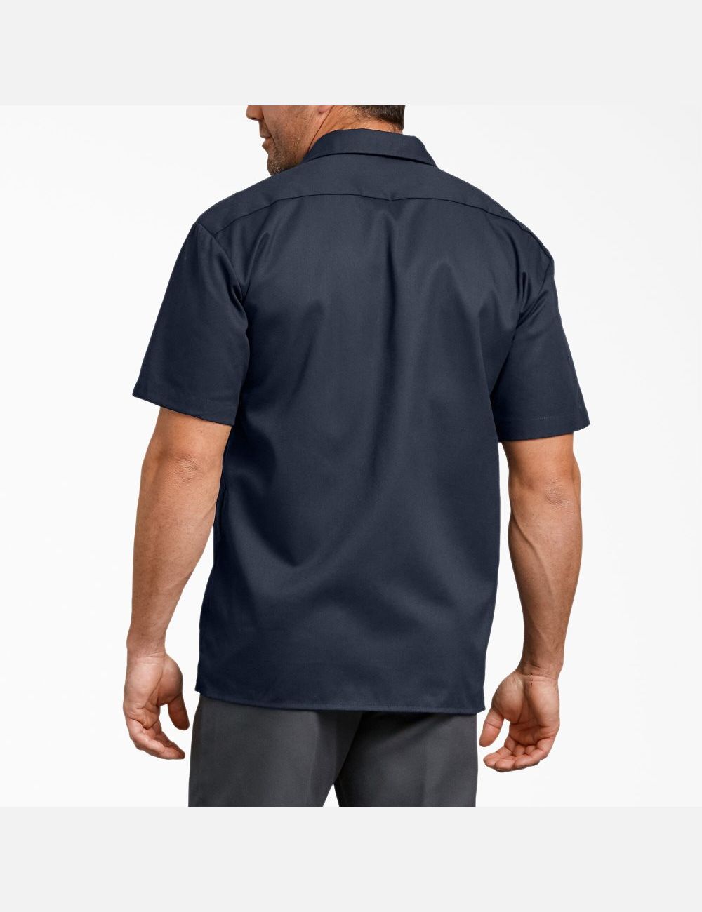 Chemises De Travail Dickies Relaxed Fit Corta Sleeve Bleu Marine | 409DINGVU