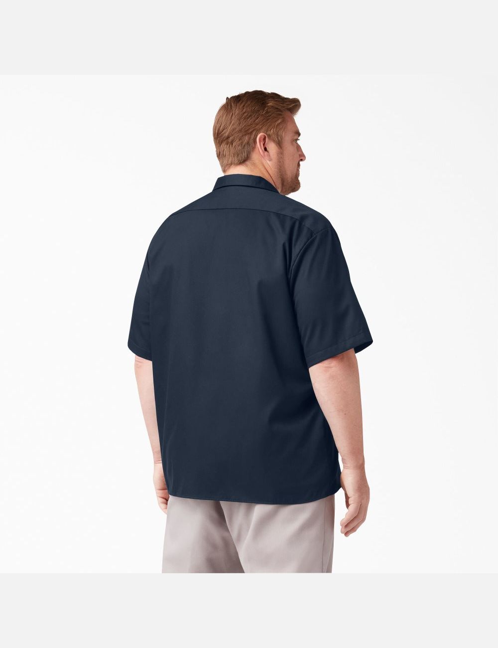 Chemises De Travail Dickies Relaxed Fit Corta Sleeve Bleu Marine | 409DINGVU