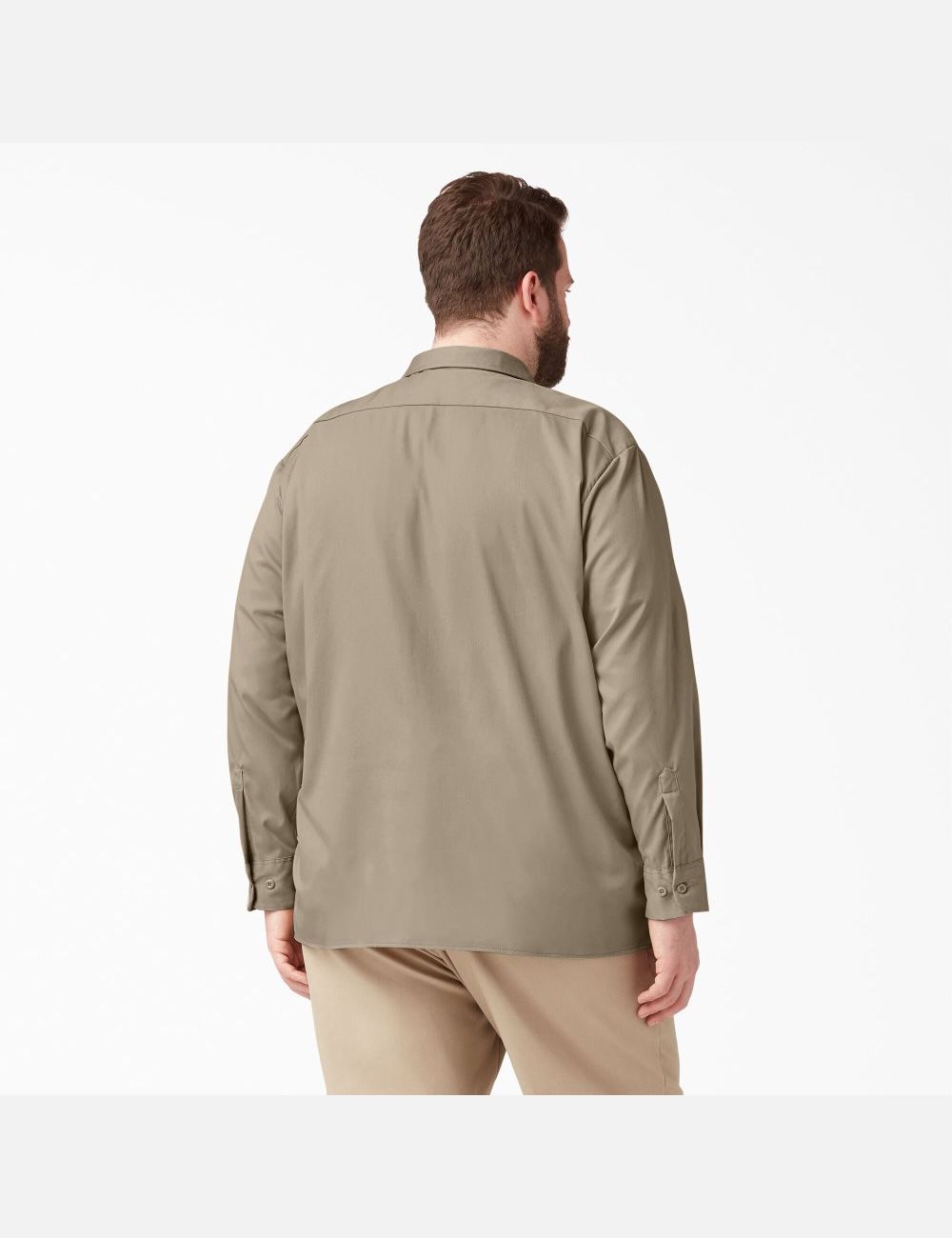 Chemises De Travail Dickies Relaxed Fit Long Sleeve Marron | 561PFNMKH